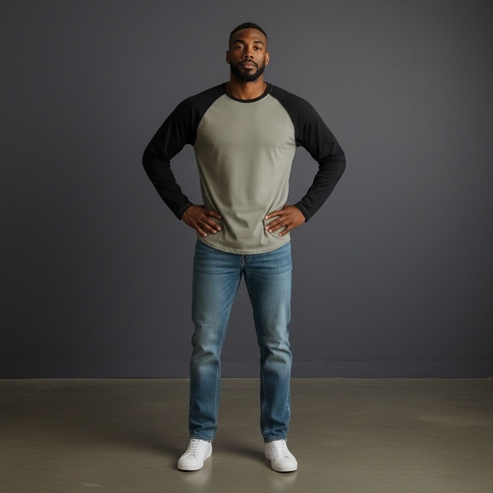 Forge FR Flame Resistant Workwear Long Sleeve‎ Baseball T Shirt XXL Grey Black